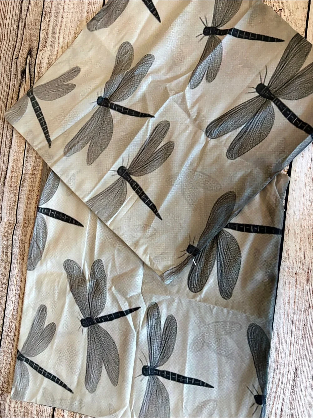 Dragonfly Print Pillow Covers - Neutral Grey/Black